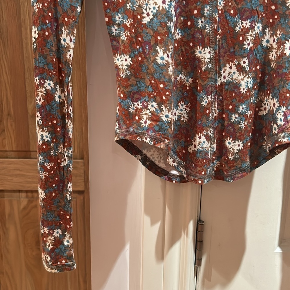 🎀NWOT FREE PEOPLE XS coffee club scoop neck long sleeve - Picture 9 of 9